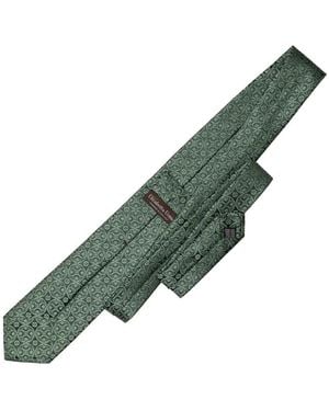 Elizabetta Palladio Jacquard-Motif Tie - Green