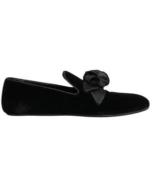 Dolce & Gabbana Rose-Detail Velvet Loafers - White