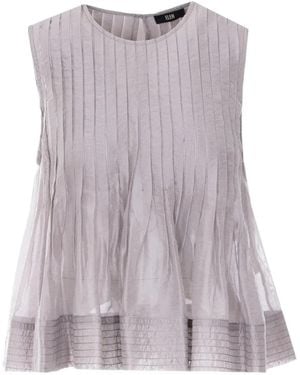 ELEH Top plisado con cuello redondo - Morado
