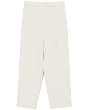 Isabelle Blanche Pantalon De Costume À Coupe Droite - White