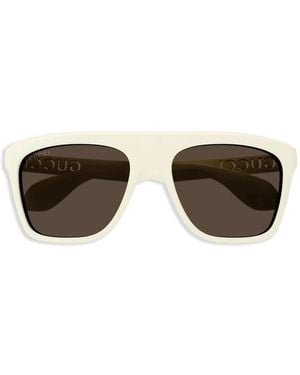 Gucci Pilot-Frame Sunglasses - Brown