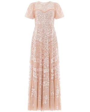 Needle & Thread Anais Sequin-Embellished Gown - Pink