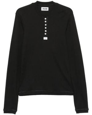 Magliano Henley-Neck Long-Sleeve T-Shirt - Black
