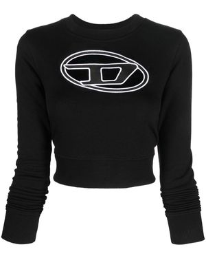 DIESEL カットアウト クロップドtシャツ - ブラック