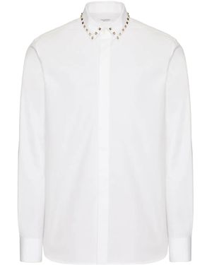 Valentino Garavani Untitled Stud Cotton Shirt - White
