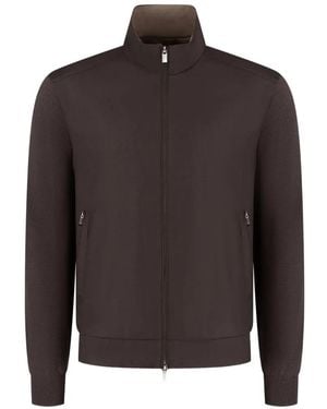 Paul & Shark Paneled Stand-Up Collar Jacket - Brown