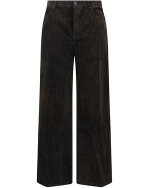 FRAME Corduroy-Effect Pants - Black