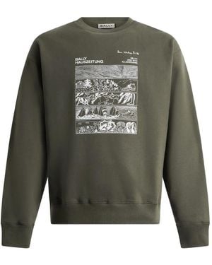 Bally Embroidered Graphic Sweatshirt - Green