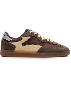 HOFF Park Suede-Panelled Lace-Up Trainers - Brown