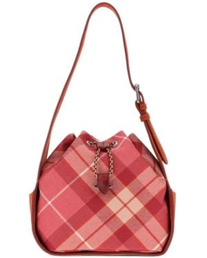 Vivienne Westwood Stacey Tartan Bucket Bag - Pink