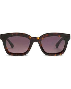 Peter & May Walk Velveteen Tortoiseshell Square-Frame Sunglasses - Brown
