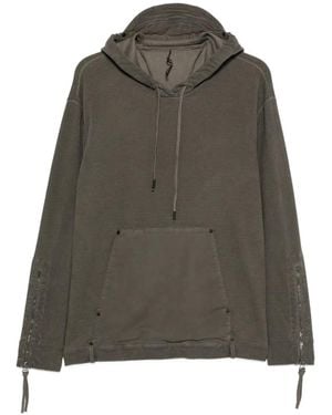 Masnada Waffle-Knit Zip-Cuff Hoodie - Green