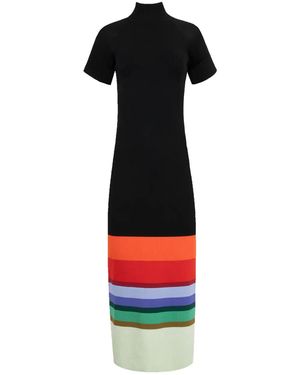 Christopher John Rogers Jurk Met Col - Zwart