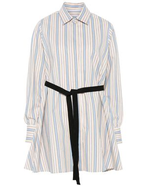 MSGM Striped Mini Dress - White