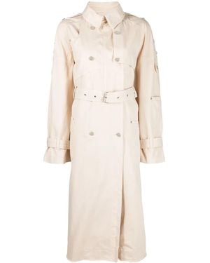 Moschino ダブルブレスト トレンチコート - ナチュラル