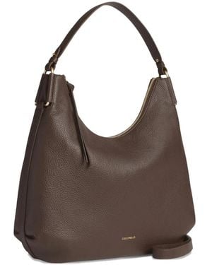 Coccinelle Mittelgroße Rebekka Schultertasche mit Reißverschluss - Braun