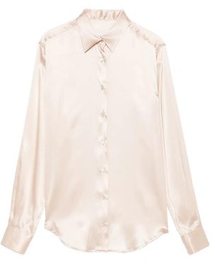 Xacus Marta Satin-Finish Shirt - White
