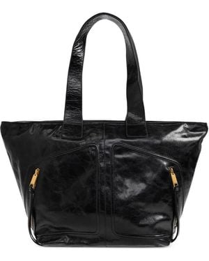 AllSaints Jean Rey Leather Tote Bag - Black