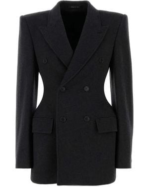 Balenciaga Double-Breasted Blazer - Black