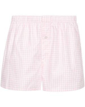 MODES GARMENTS Bóxer A Cuadros Gingham - Rosa