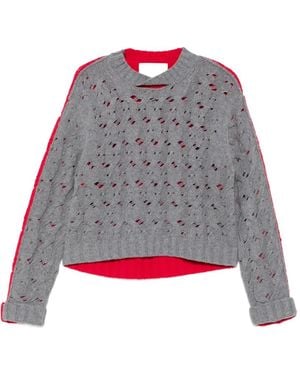 Circus Hotel Maglione Con Effetto Vissuto - Grigio