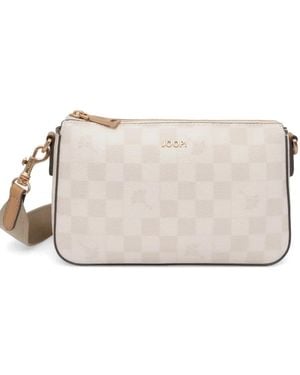 Joop! Cortina Piazza Jasmina Checkerboard-Pattern Shoulder Bag - Natural