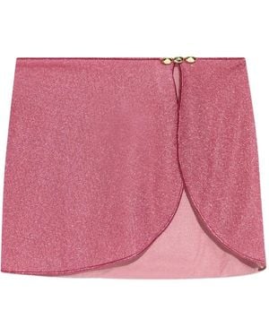 Oséree Jupe Portefeuille À Paillettes - Rose