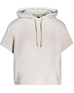 ALPHATAURI Top Con Cappuccio - Bianco