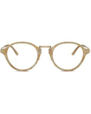 Giorgio Armani Round-Frame Glasses - Natural