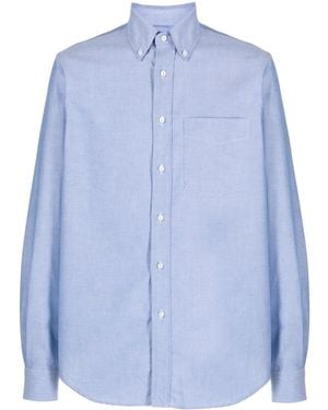 Aspesi Button-Down Collar Cotton Shirt - Blue