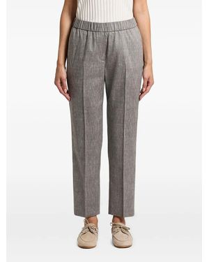 Peserico Elasticated-Waist Pants - Gray