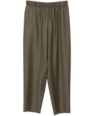 Dusan Elasticated-Waistband Trousers - Green