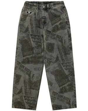 Aape By A Bathing Ape Moonface Printed Jeans - Gray