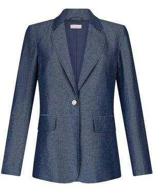 Liu Jo Logo-Plaque Blazer - Blue
