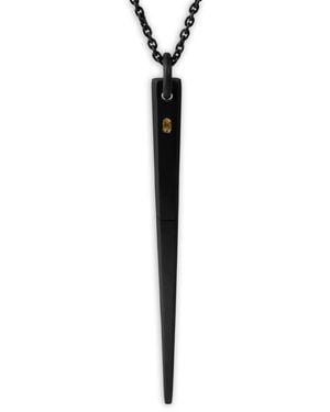 Parts Of 4 Big Spike Saphire Necklace - Black