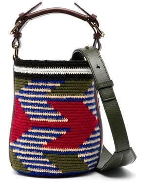Colville Small Arrow Cylinder Bucket Bag - Red