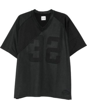 Arte' Logo-Embroidered Round-Neck T-Shirt - Black