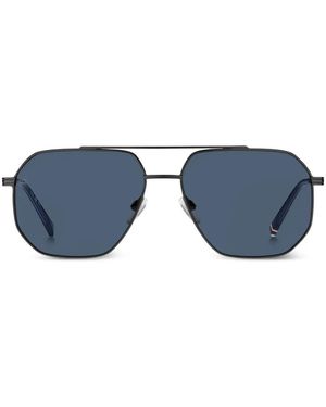 Tommy Hilfiger Geometric-Frame Sunglasses - Blue