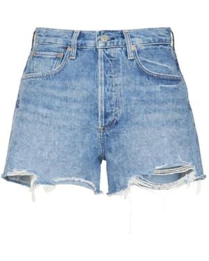 Citizens of Humanity Marlow Distressed Denim Shorts - Blue