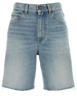 Chloé Bermudas Deshilachadas - Azul