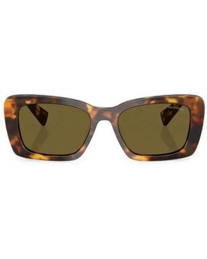 Miu Miu Rectangle-Frame Sunglasses - Green