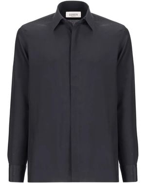 Laneus Crepe De Chine Shirt - Black