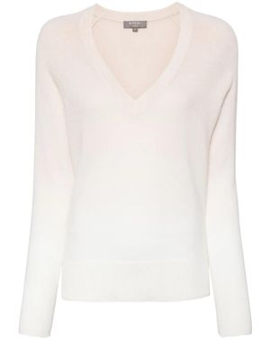 N.Peal Cashmere Gradient-Effect Cashmere Sweater - White