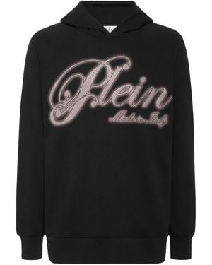 Philipp Plein Rhinestone-Embellished Hoodie - Black