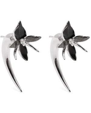 Shaun Leane Diamond Talon-Orchid Earrings - Metallic