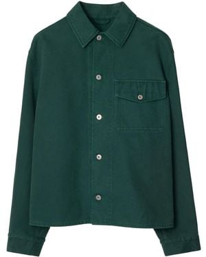 Burberry Ekd-Embroidered Cotton Jacket - Green