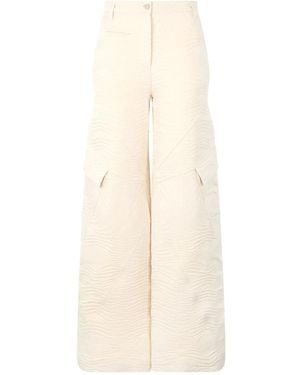 Roberto Cavalli Zebra-Jacquard Cargo Trousers - Natural