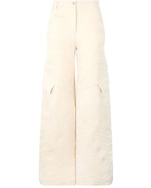 Roberto Cavalli Zebra-Jacquard Cargo Pants - Natural