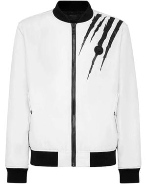 Philipp Plein Bomber Scratch - White