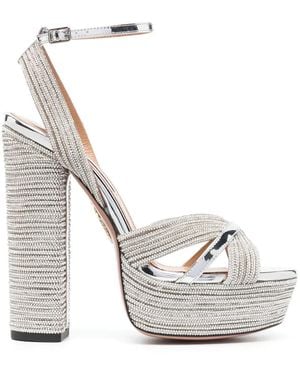 Aquazzura Ari 150Mm Platform Sandals - White